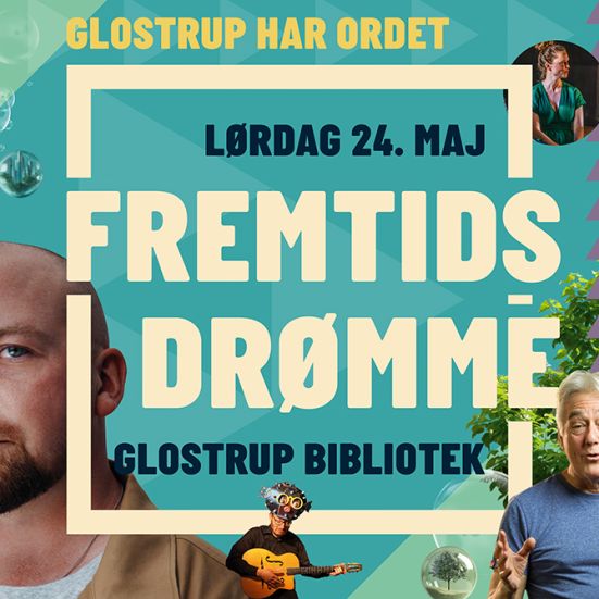 Collage med logo for Glostrup har Ordet, Hans Laurens og Morten Pape