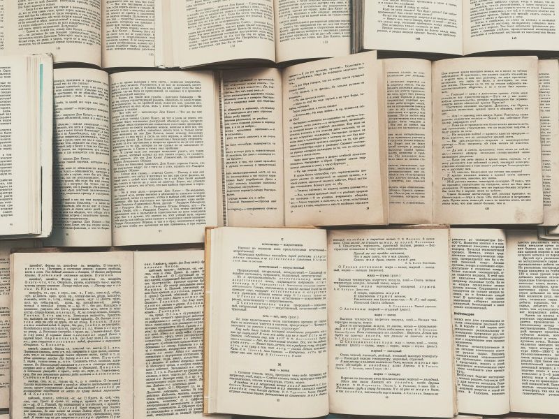 sider i åbne bøger